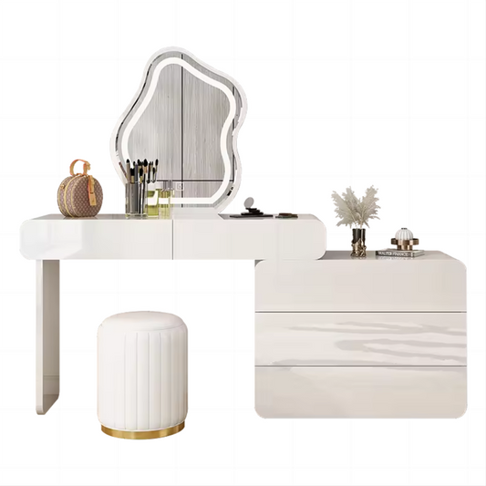 Modern Style Furniture Vanity Makeup Dresser Set One Set Design Bedroom Dressing Table with Led Mirror