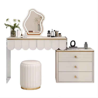 Simple Bedroom Makeup Vanity Dresser Makeup Vanity Desk Set with Mirror Storage