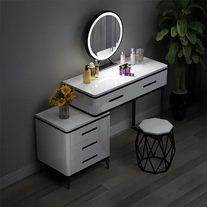 Modern Gold Legs Dresser Table Makeup Table Bedroom Furniture Dressing Table with Mirror and Drawers