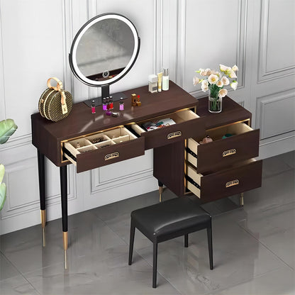 Bedroom Makeup Vanity Table Modern Vanity Table White Dressing Table with LED Mirror