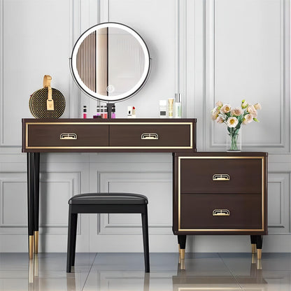 Bedroom Makeup Vanity Table Modern Vanity Table White Dressing Table with LED Mirror