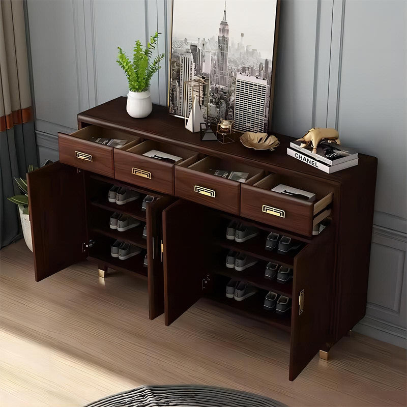 Chinese Style Shoe Cabinet Living Room Household Large-capacity Storage Shoe Cabinet Porch Locker for Entrance