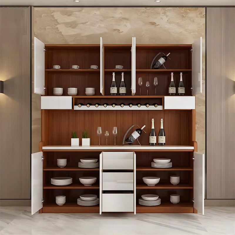 Simplicity Modern Black Wooden Sideboard Cabinet in Dining Room